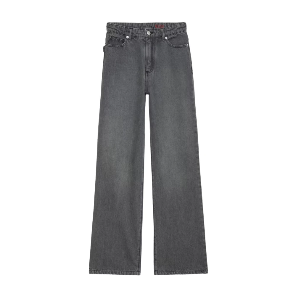 Zadig & Voltaire Hoge taille rechte pijp denim jeans Gray Dames