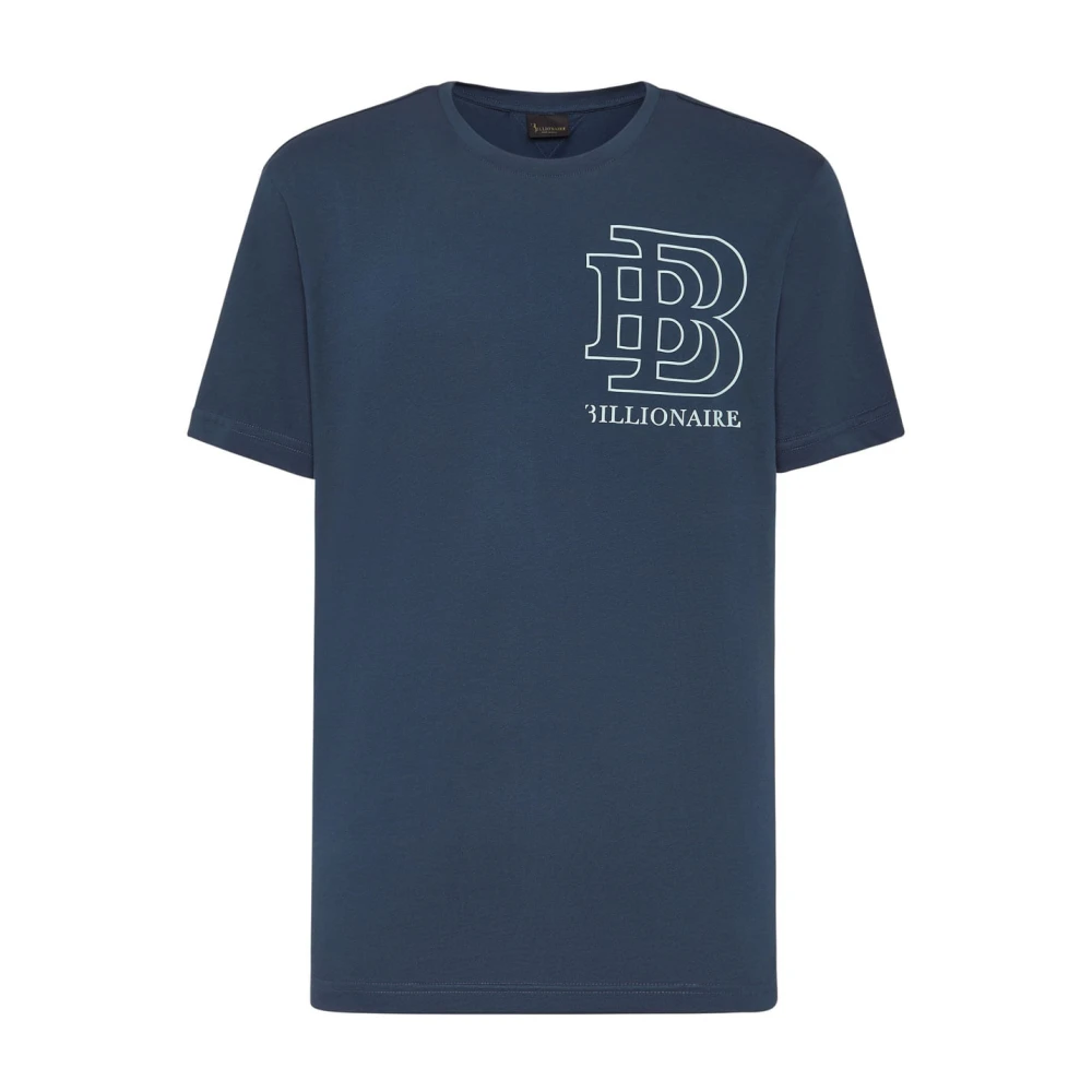 Billionaire Casual Katoenen T-shirt in Blauw Blue Heren