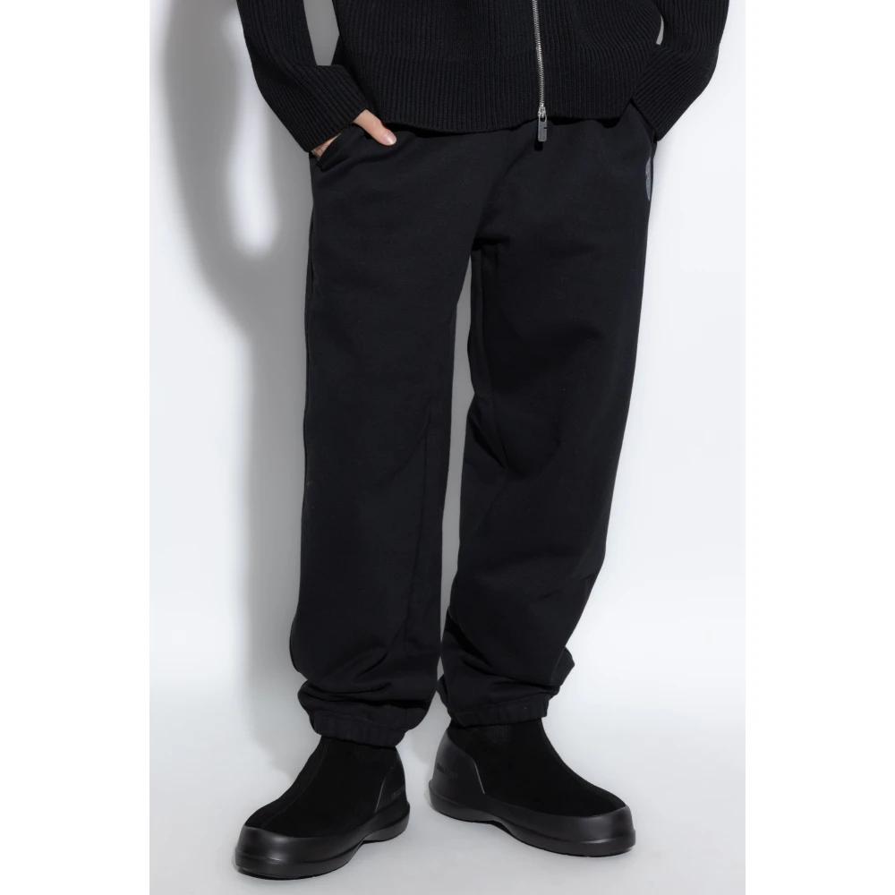 Burberry Sweatpants met bedrukt logo Black Heren