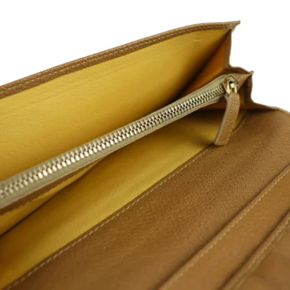 Bvlgari Vintage Pre-owned Leather wallets Brown Dames