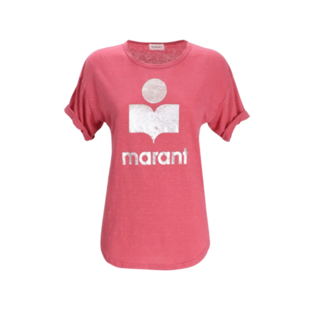 Isabel marant Linnen T-shirt met Logo Red Dames