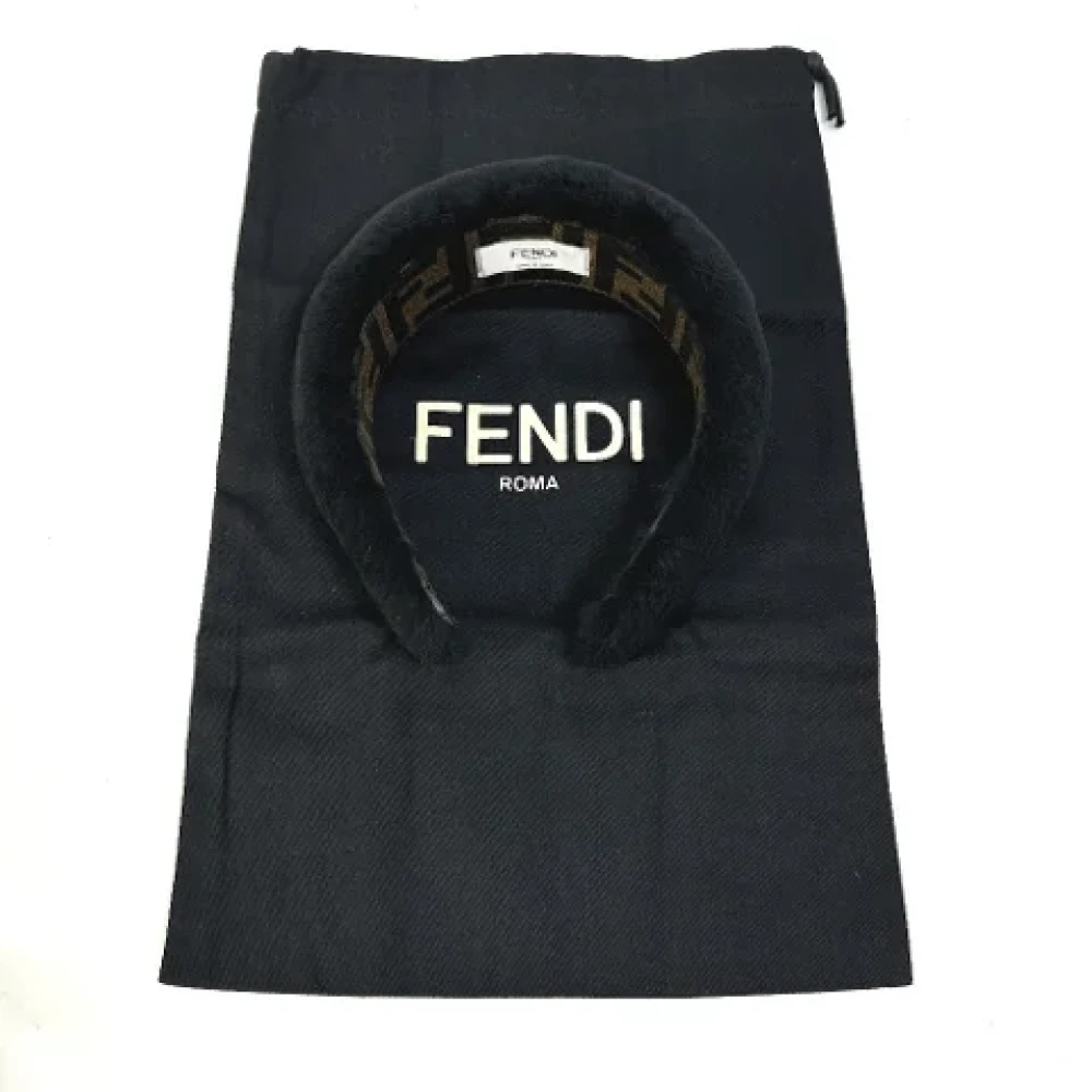 Fendi Vintage Pre-owned Fabric hair-accessories Black Dames