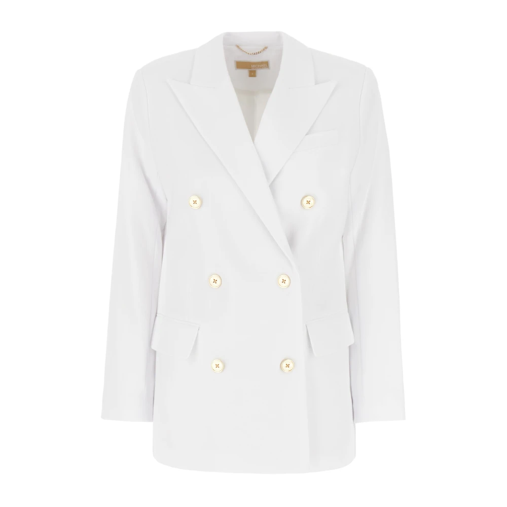 Michael Kors Women's White Blazers, Xs, Crepe Blazer