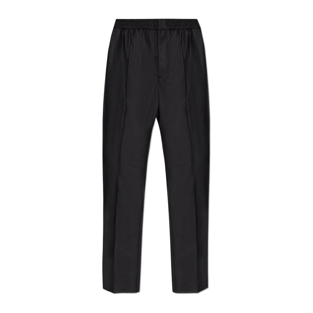 Ami Paris Zwarte elastische taille broek Black Heren