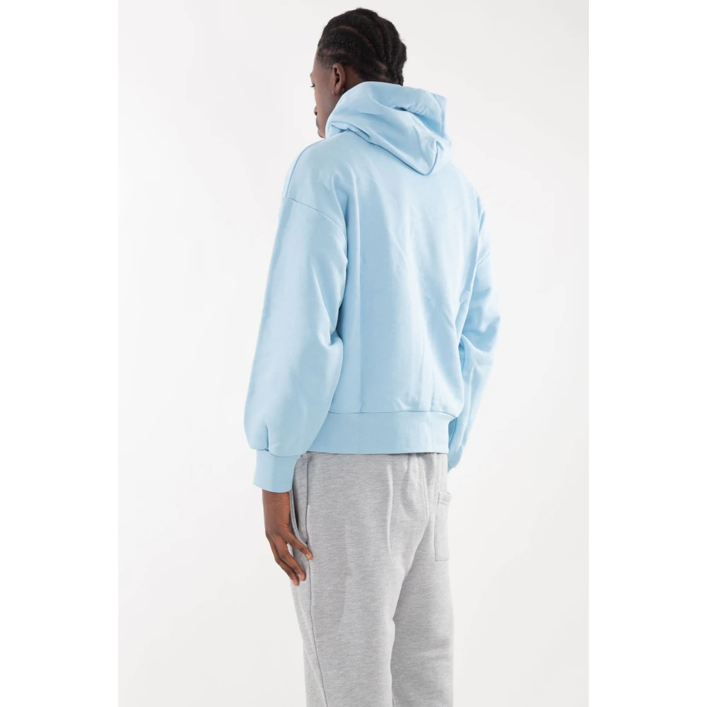 Garment Workshop Boxy Hoodie in Double Layer Stijl Blue Heren
