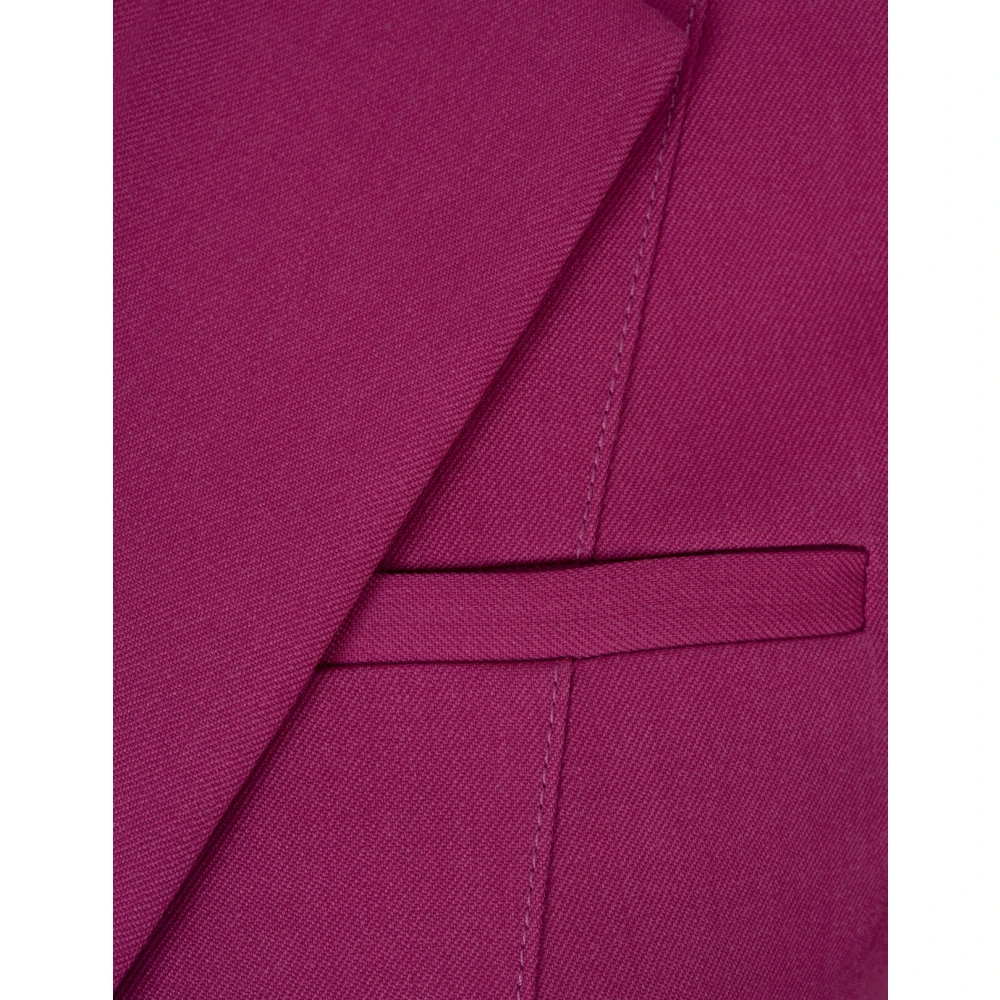 Lanvin Fuchsia Geriemde Wollen Jas Pink Dames