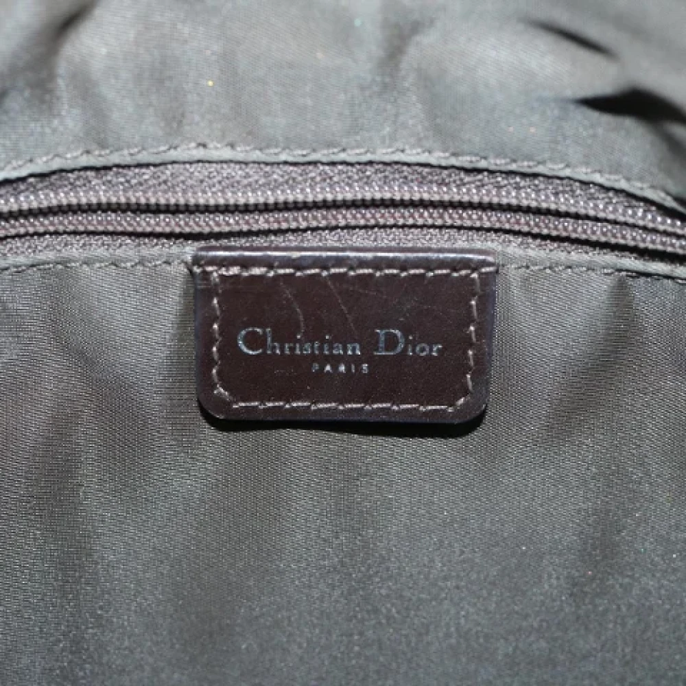 Dior Vintage Pre-owned Canvas handbags Brown Dames