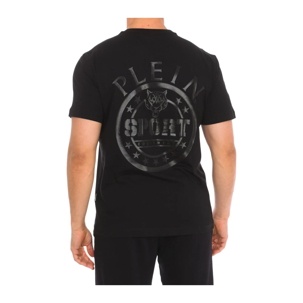 Plein Sport Korte Mouw T-shirt met Merkprint Black Heren
