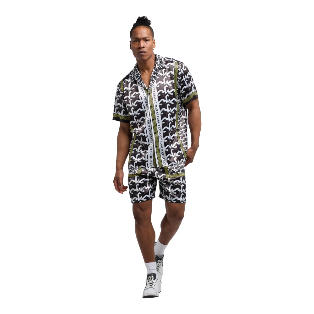 carlo colucci Border Print Shorts Multicolor Heren