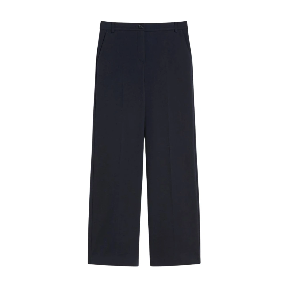 Weekend Max Mara Vrouw Blauw Broeken Dames, L, Wide Broeken