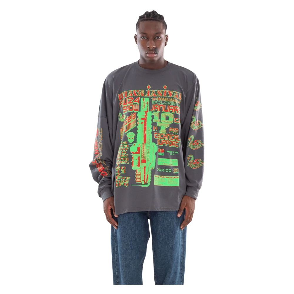 Magliano Twisted Long Sleeve Tee Gray Heren