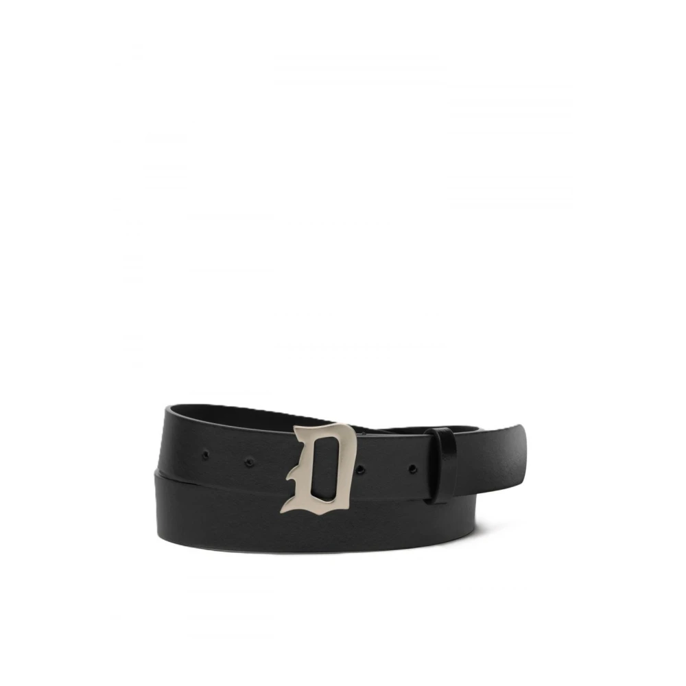 Dondup Leren Riem Black Heren