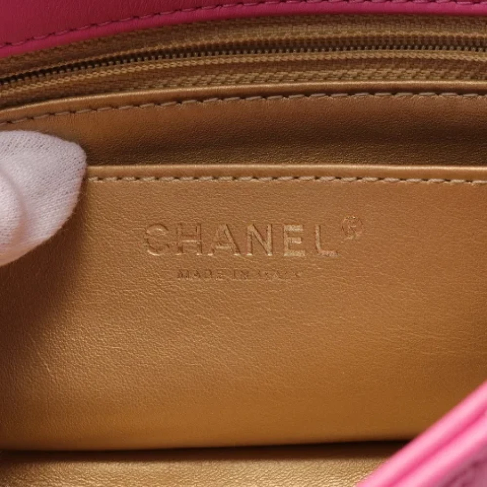 Chanel Vintage Pre-owned Leather chanel-bags Pink Dames