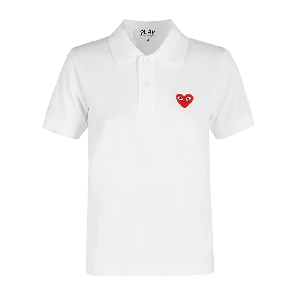 Comme des Garçons Play Klassieke Polo Shirt in Diverse Kleuren White Dames