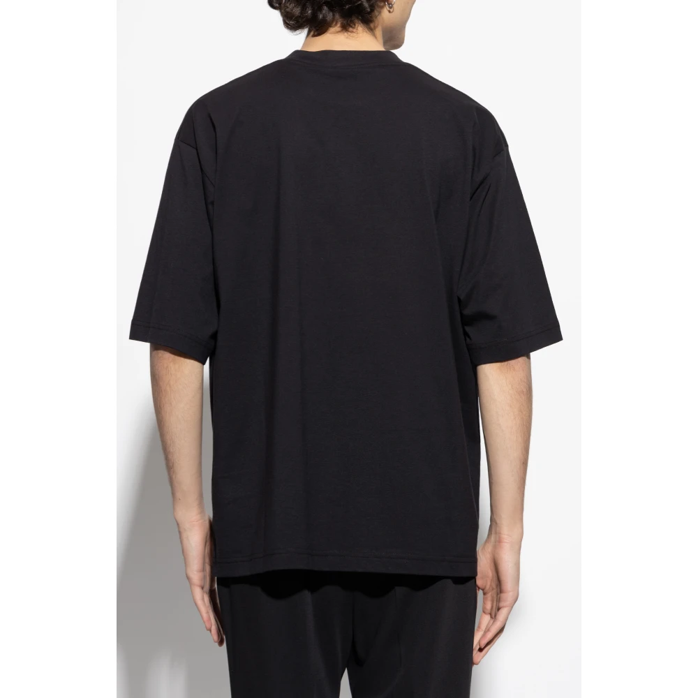 Marni T-shirt met geborduurd logo Black Heren