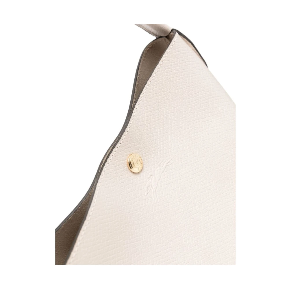 Longchamp Beige Leren Bucket Bag met Gouden Hardware Beige Dames