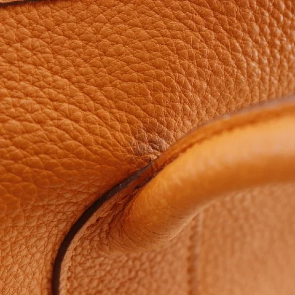 Hermès Vintage Pre-owned Leather handbags Orange Dames