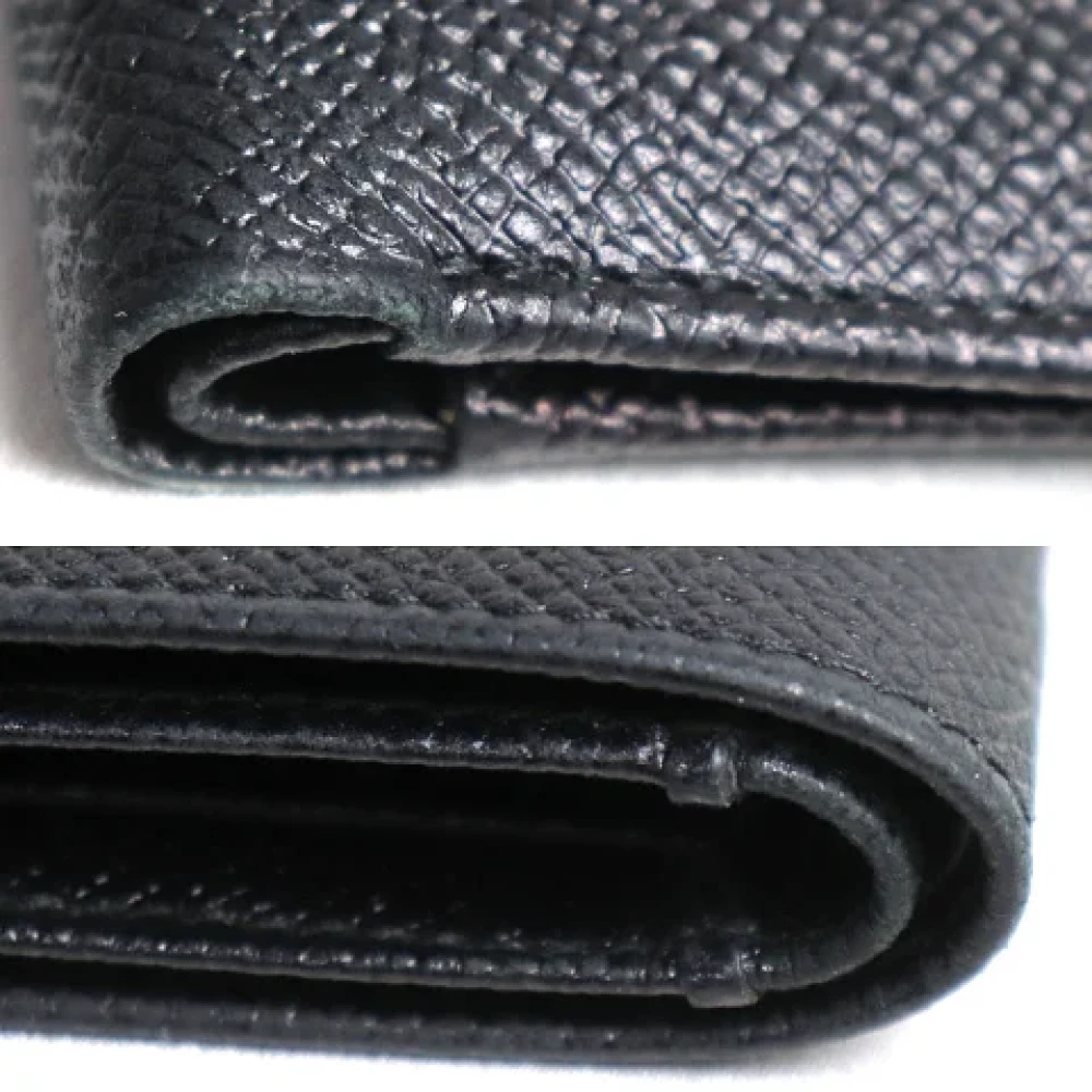 Bvlgari Vintage Pre-owned Leather wallets Black Heren