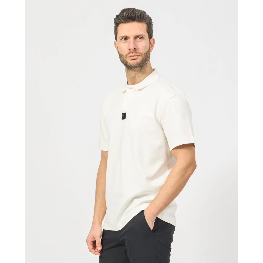 Hugo Boss Zachte witte polo shirt regular fit White Heren