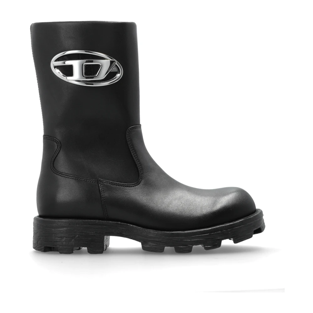 Diesel , Ankle Boots, Female, Black, 6 Uk, D-Hammer Bkr Ankle Boots