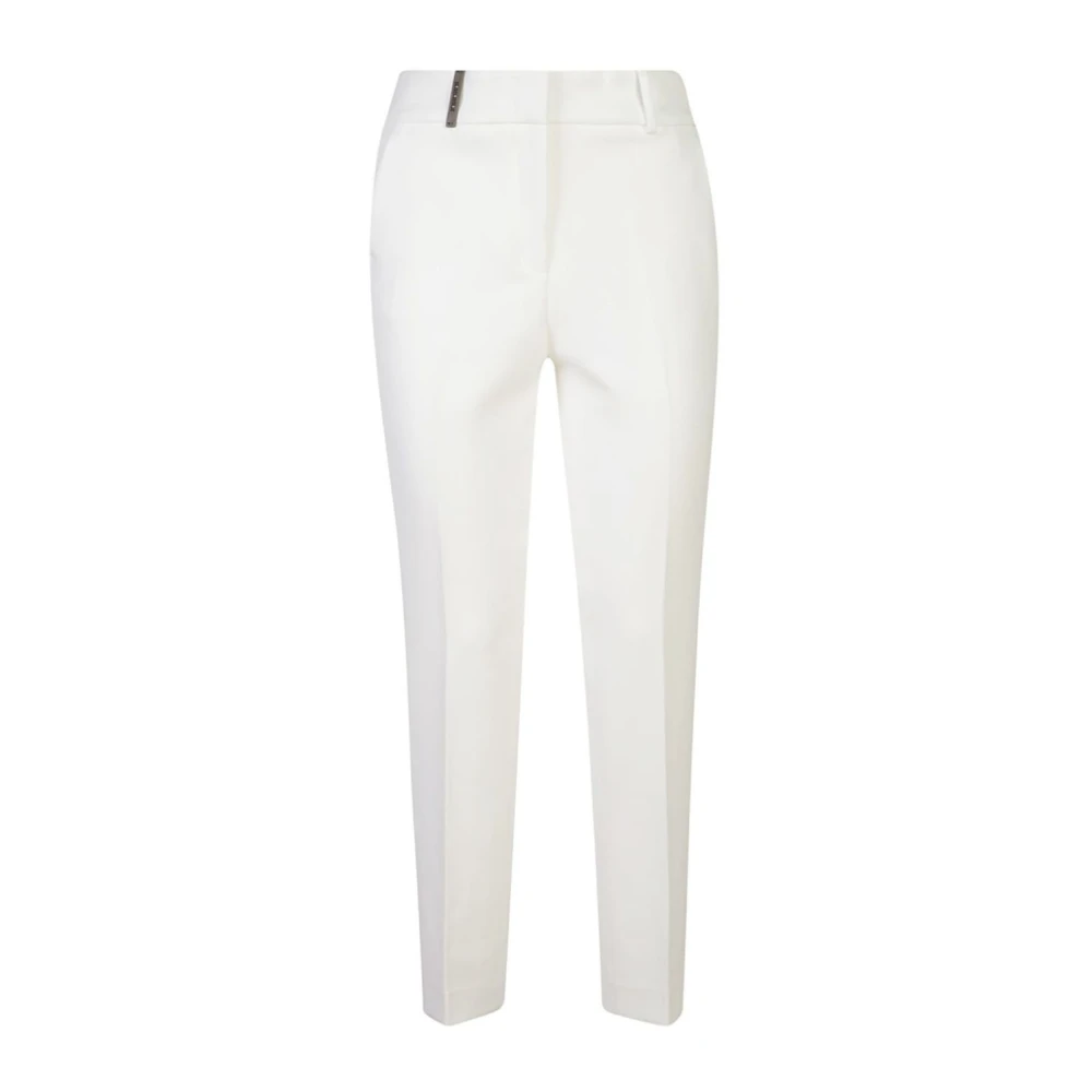 PESERICO Witte Broek voor Vrouwen Aw24 White Dames