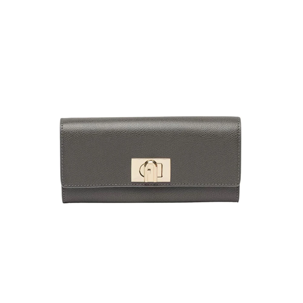 Furla Vrouw Grijs Tassen Dames, One Size, Leer, Continental Wallet Xl
