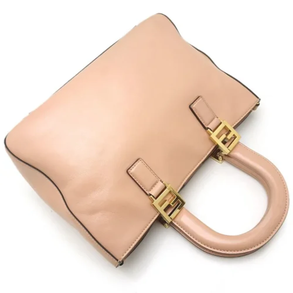Fendi Vintage Pre-owned Leather totes Beige Dames
