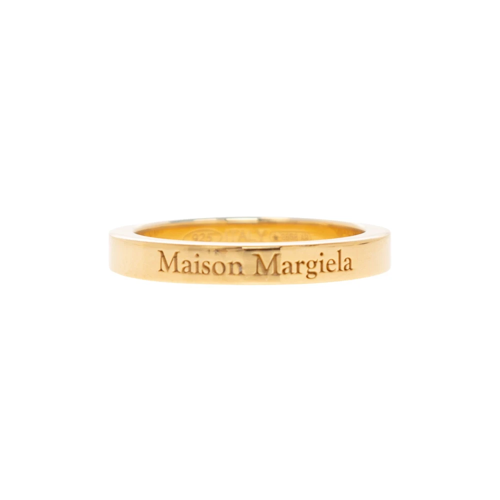 Maison Margiela Gele Logo-gegraveerde Bandring Yellow
