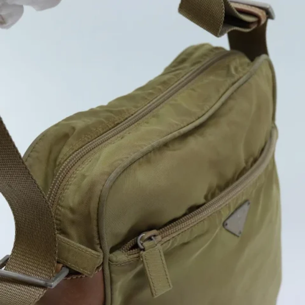 Prada Vintage Pre-owned Fabric prada-bags Beige Dames