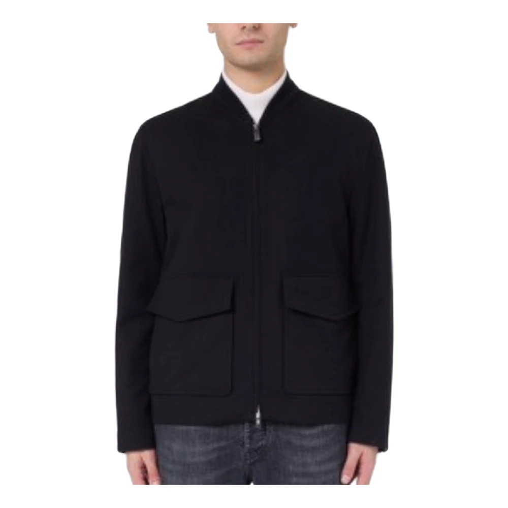 Paolo Pecora Men's Black Stylish Knitwear - Light Jackets - M - Jackets