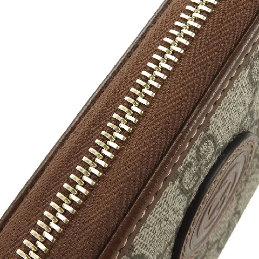 Gucci Vintage Pre-owned Canvas wallets Beige Dames