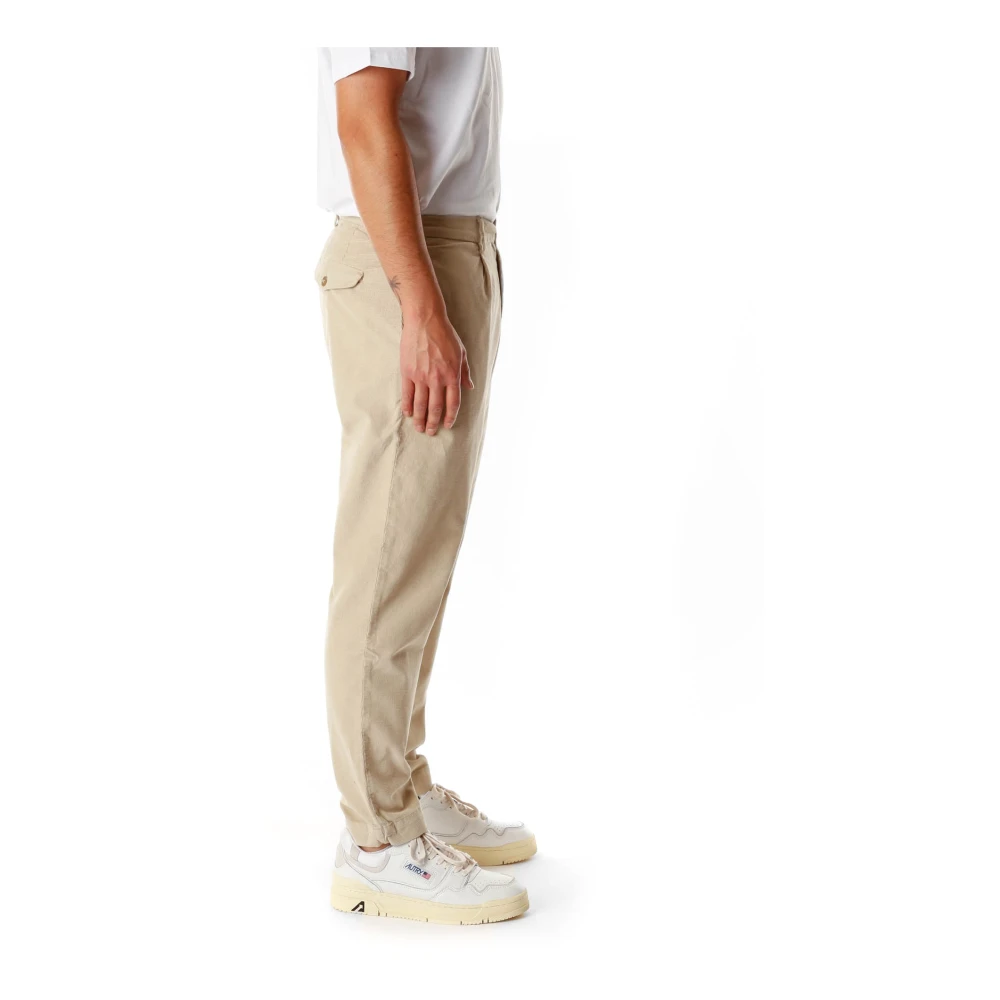 American vintage Corduroy broek met knoopsluiting Beige Heren