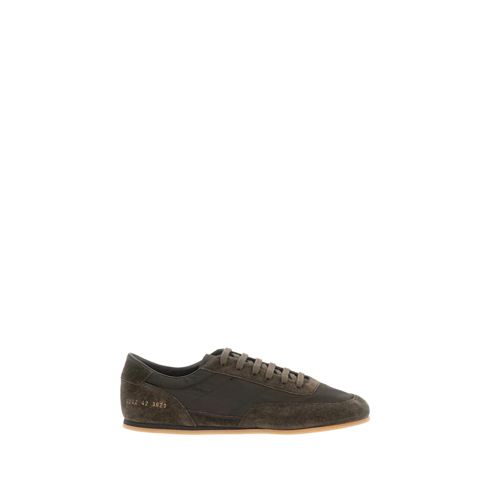 Common Projects Minimal Runner Nylon Suede Heren Schoenen Bruin