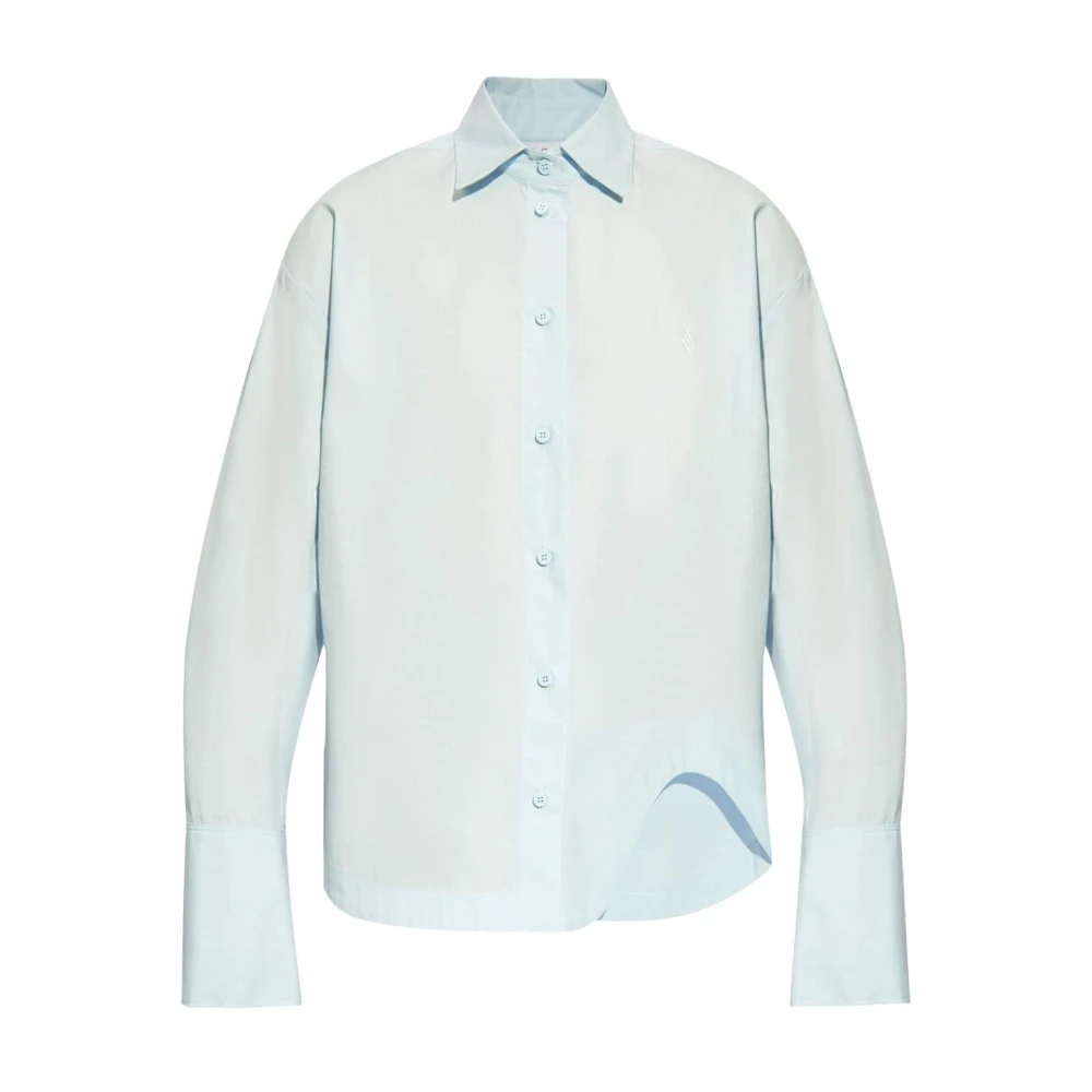 The Attico Blauwe parachute stof overhemd Blue Dames