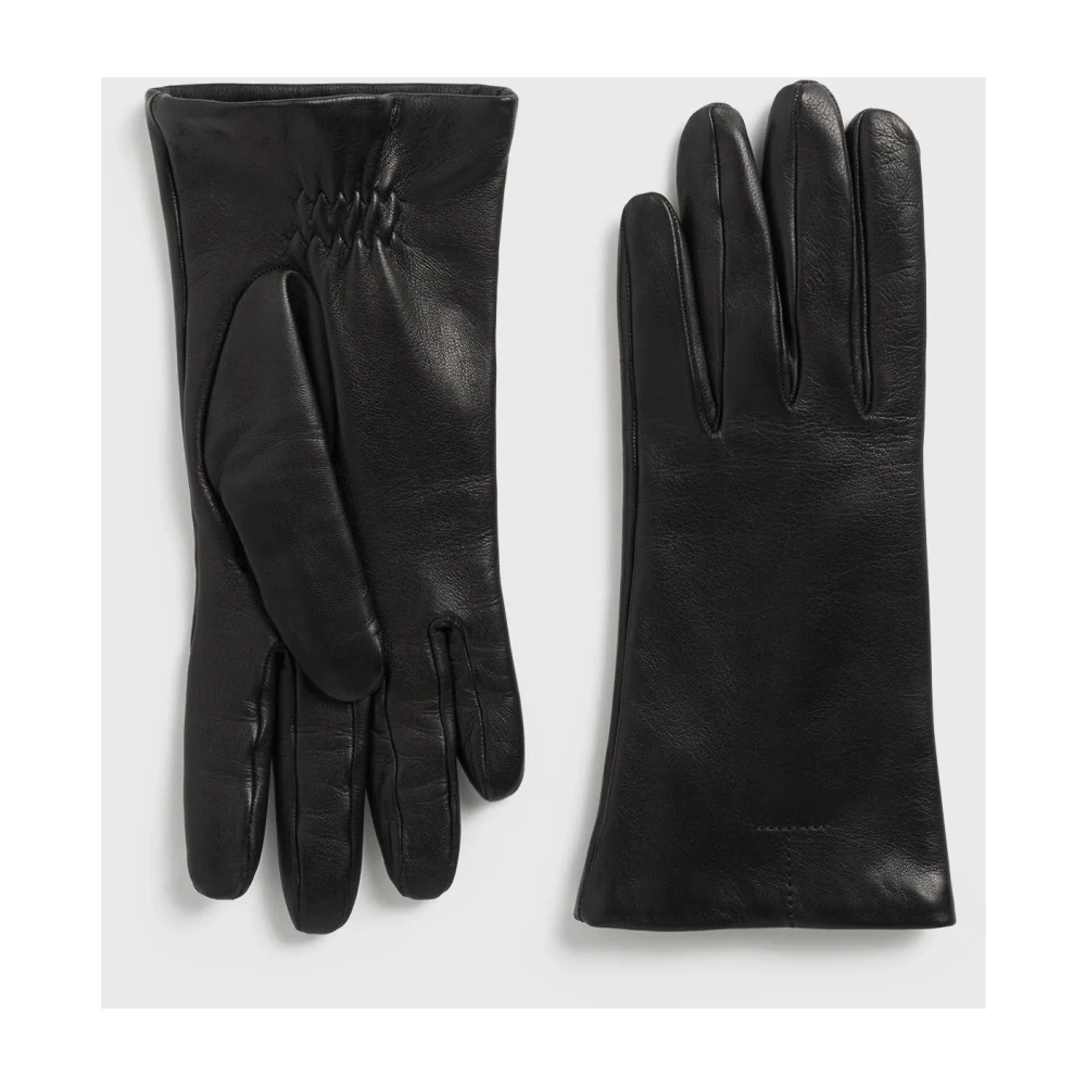 TotêMe Klassieke Leren Handschoenen Black Dames