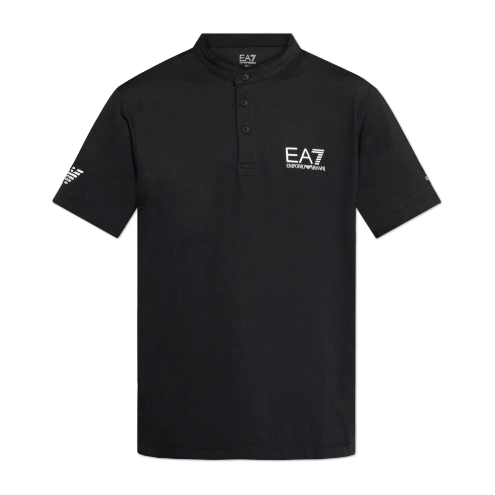 Emporio Armani EA7 Polo med logotyp Black, Herr