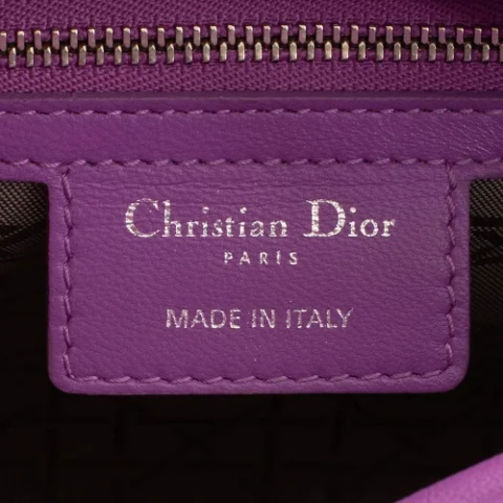 Dior Vintage Pre-owned Leather dior-bags Purple Dames