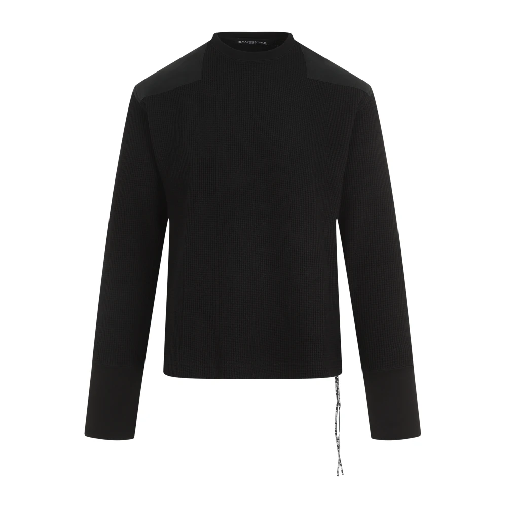 Mastermind World Zwarte Wafel Longsleeve Tee Black Heren