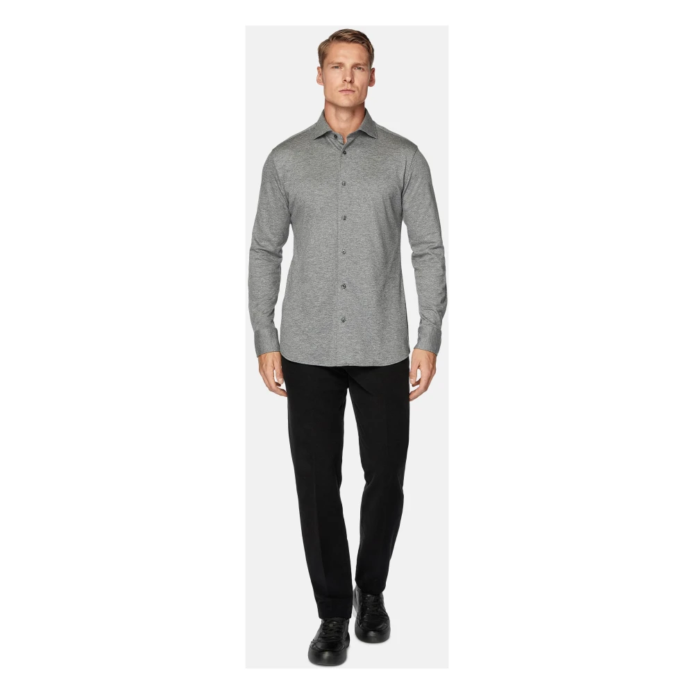 Boggi Milano Pique Polo Shirt Regular Fit Blue Heren