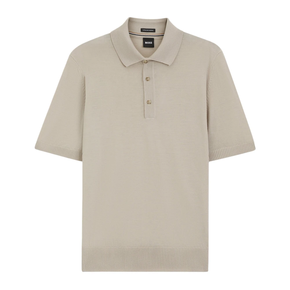 Hugo Men's Beige Polo Shirts, 3XL, H-Nolano Knit Polo