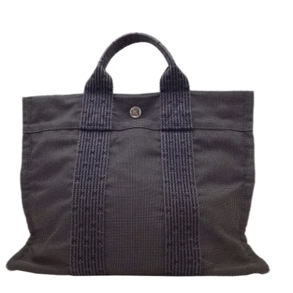 Hermès Vintage Pre-owned Canvas totes Gray Dames