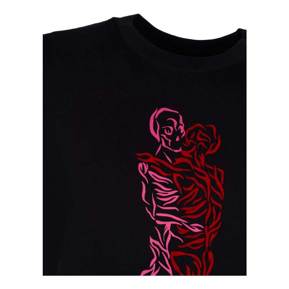 Les Hommes Elegante Ronde Hals T-Shirt Black Heren