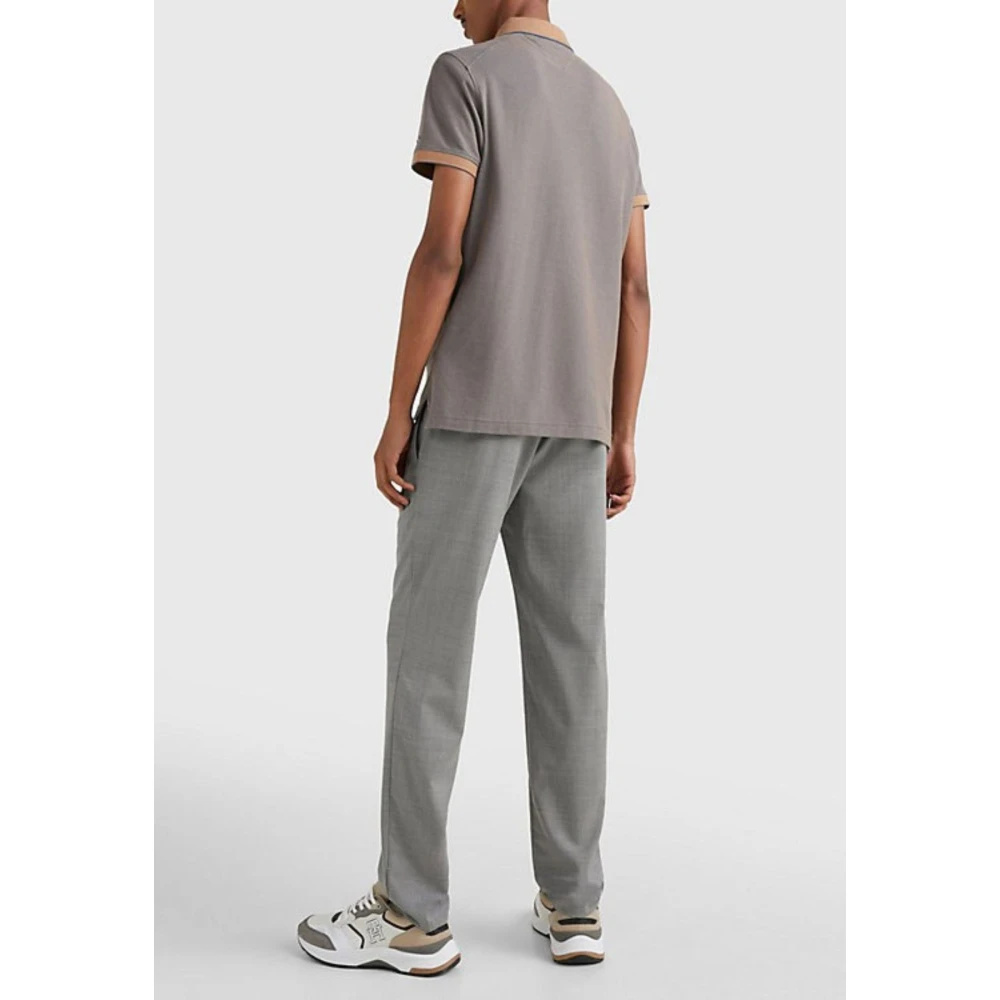 Tommy Hilfiger Twee-Tone Honingraat Slim Fit Polo Gray Heren