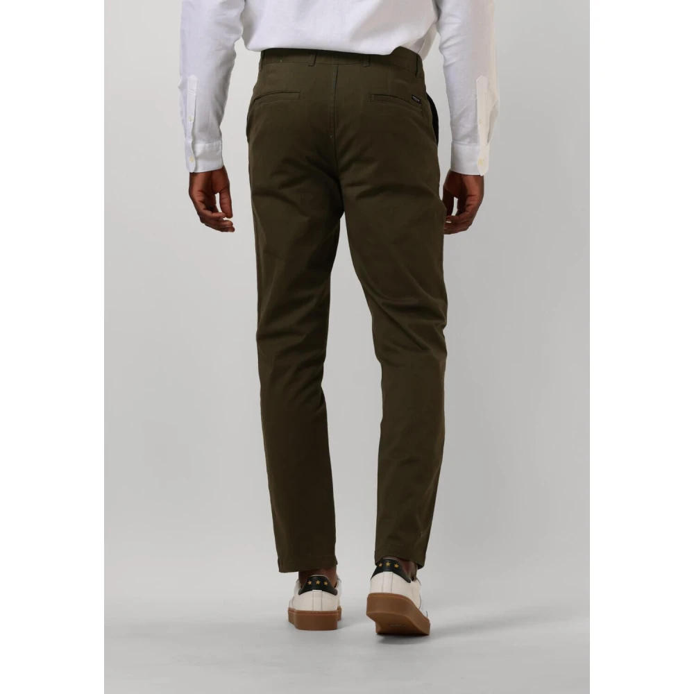 Scotch & Soda Groene Stretch Katoen Chino Broek Green Heren