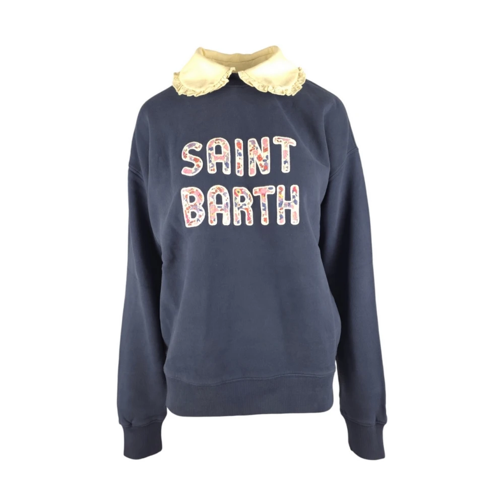 MC2 Saint Barth Blauwe Crewneck Sweater Vrouwen Blue Dames
