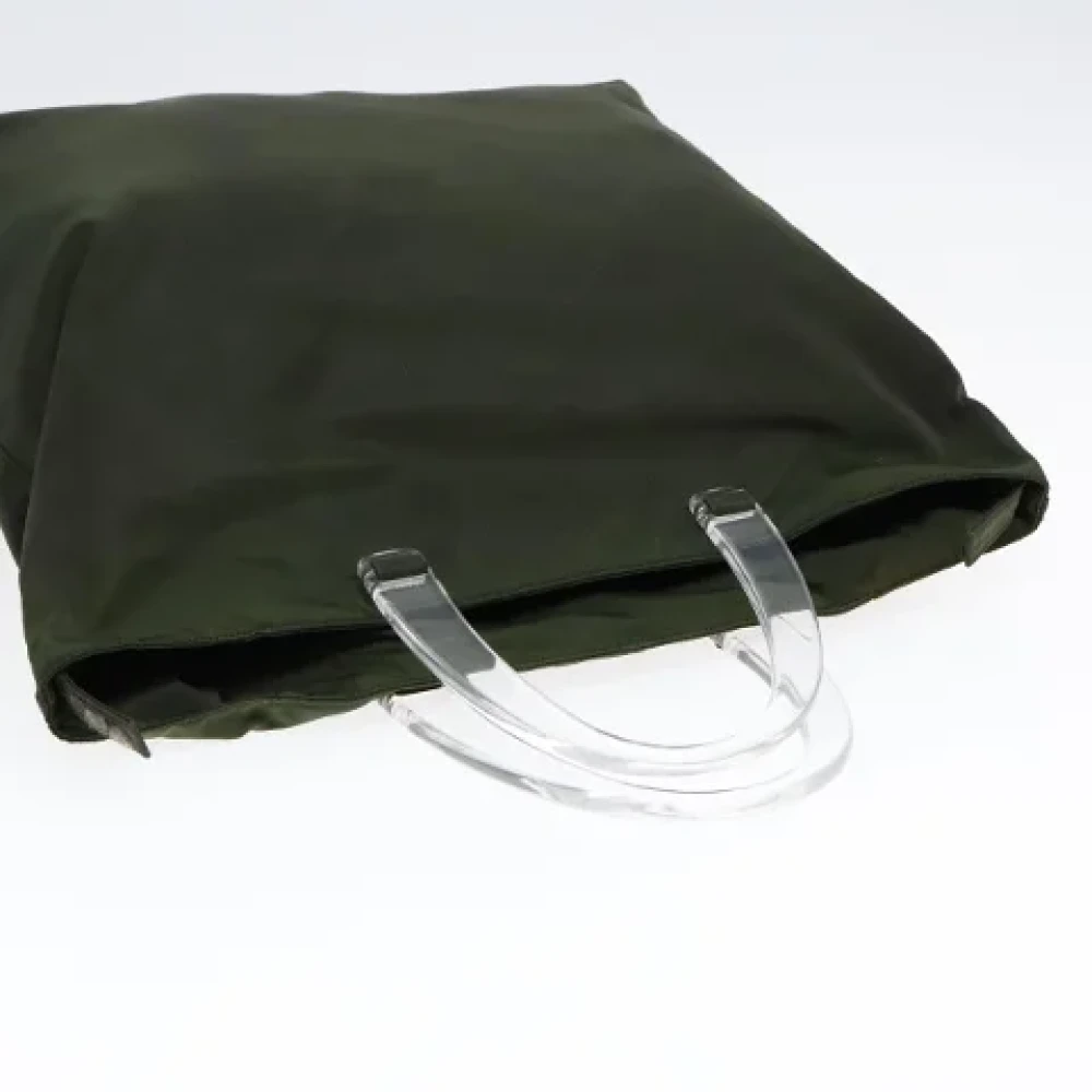 Prada Vintage Pre-owned Nylon handbags Green Dames
