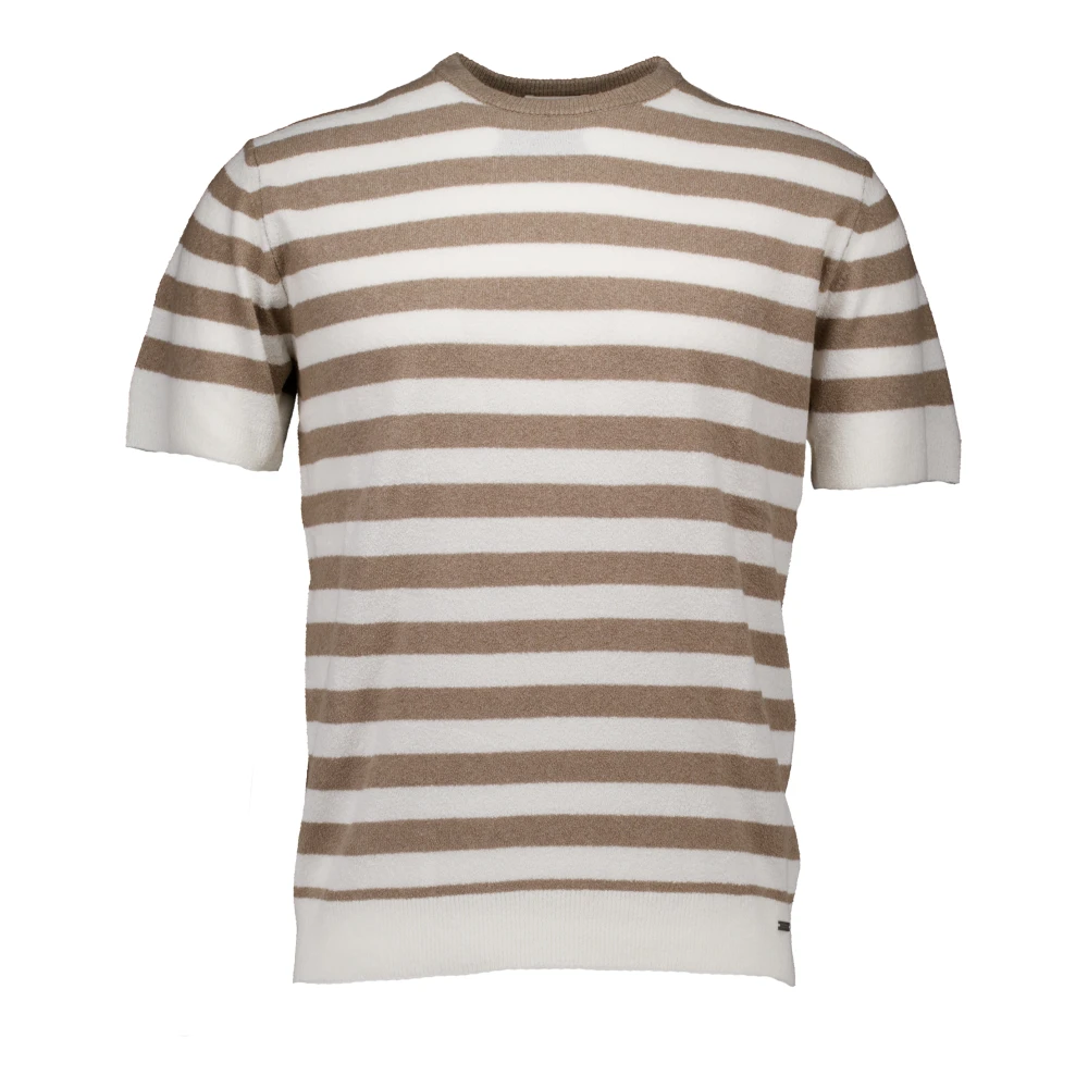 Gentiluomo Round ss t-shirts bruin Brown Heren
