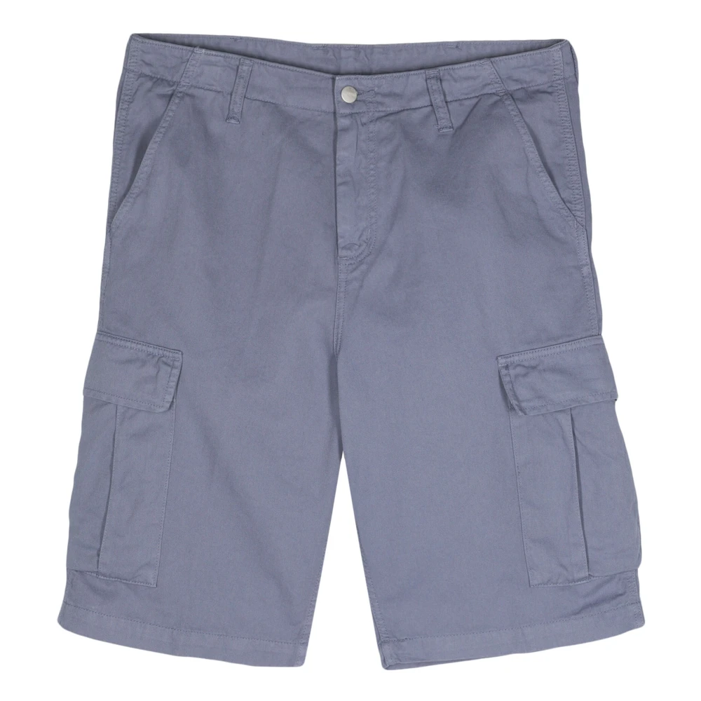 Carhartt WIP Bay Blue Garment Dyed Cargo Shorts Gray Heren
