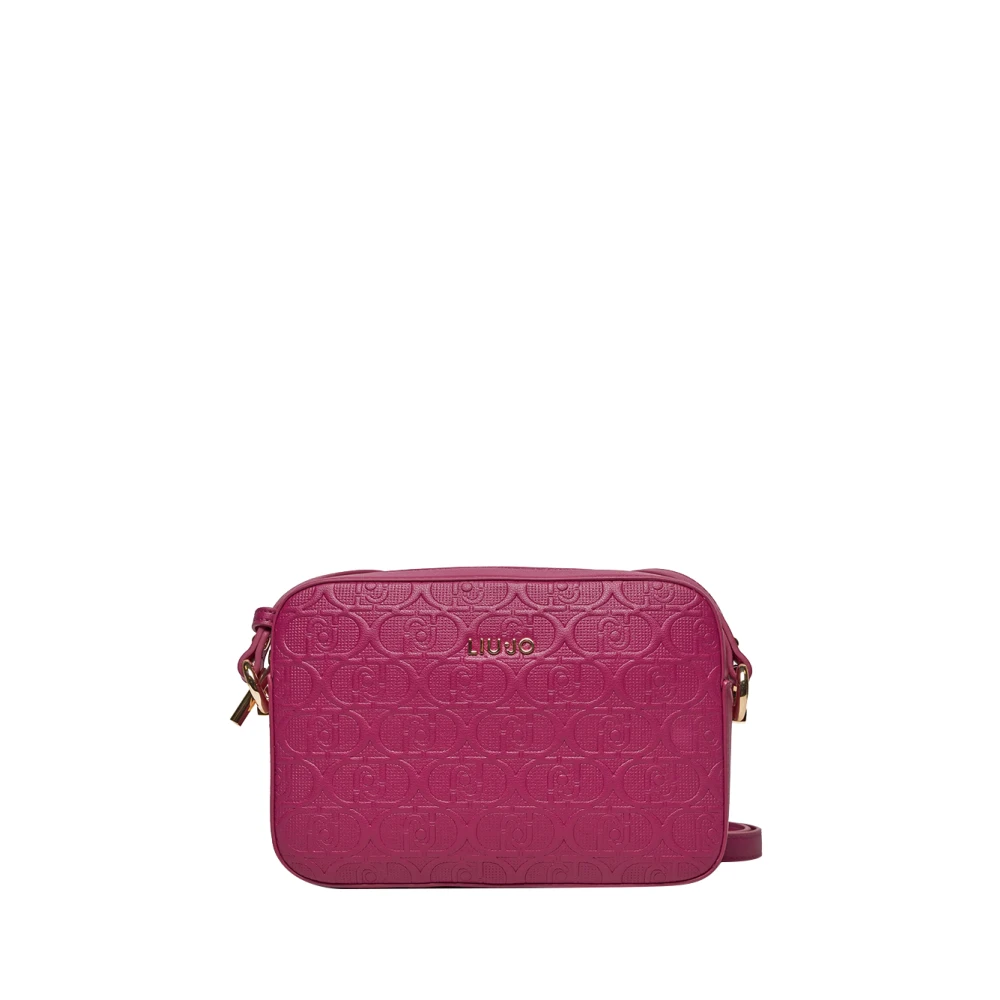 Liu Jo Roze Leren Crossbody Tas Pink Dames