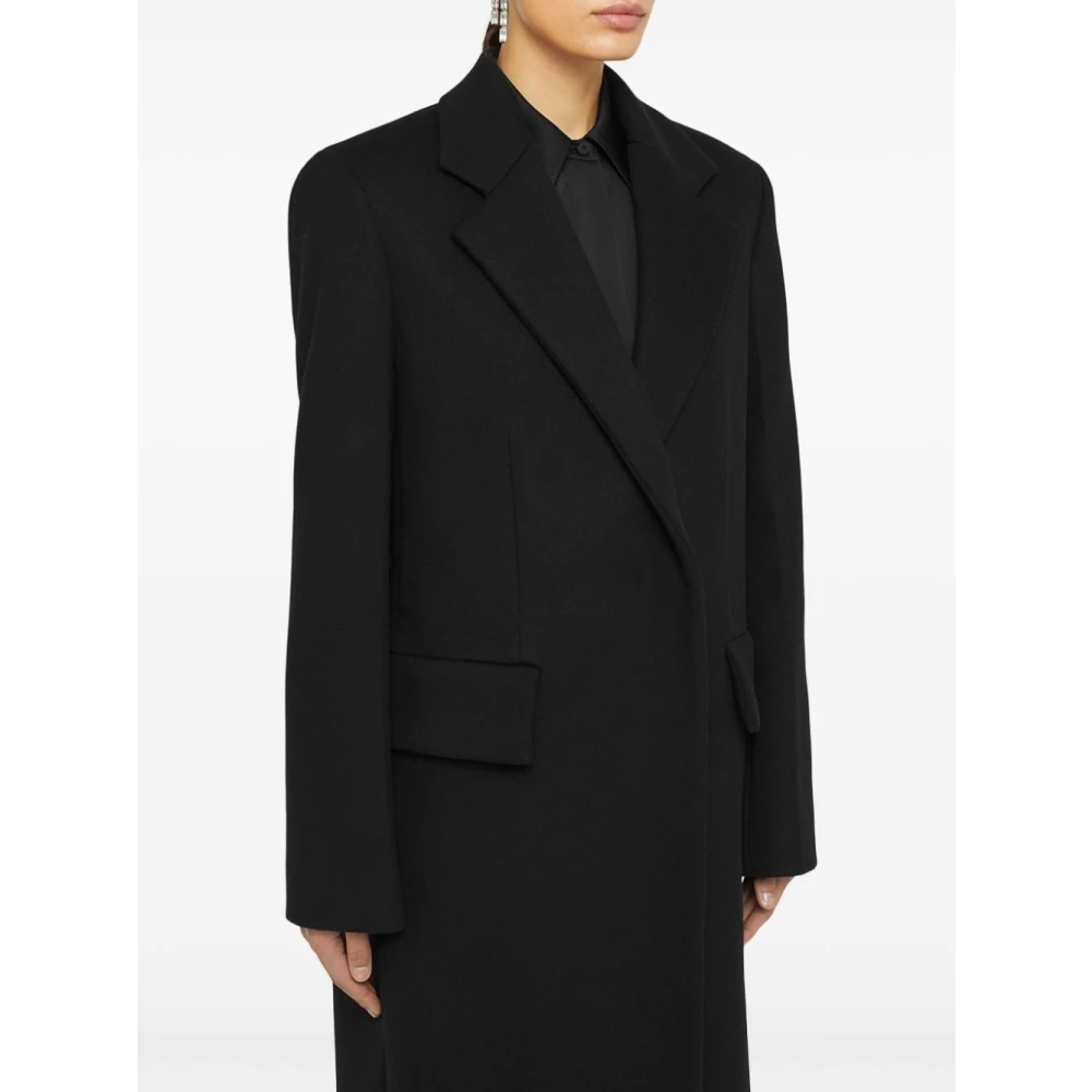 Jil Sander Zwarte Jas Elegante Klassieke Stijl Black Dames